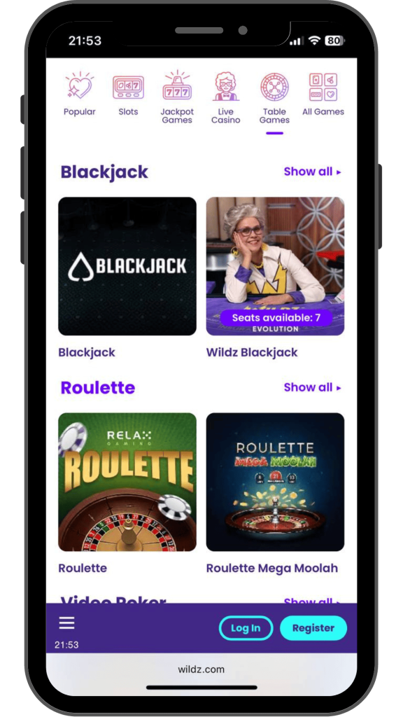 Classic wildz Casino Games
