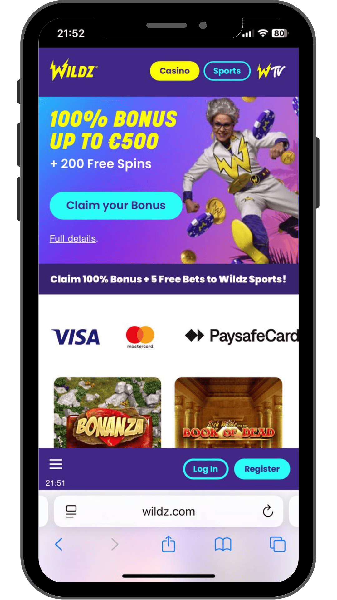 Wildz: 90% im Test = attraktiver Casino Bonus | Online-Casino.de