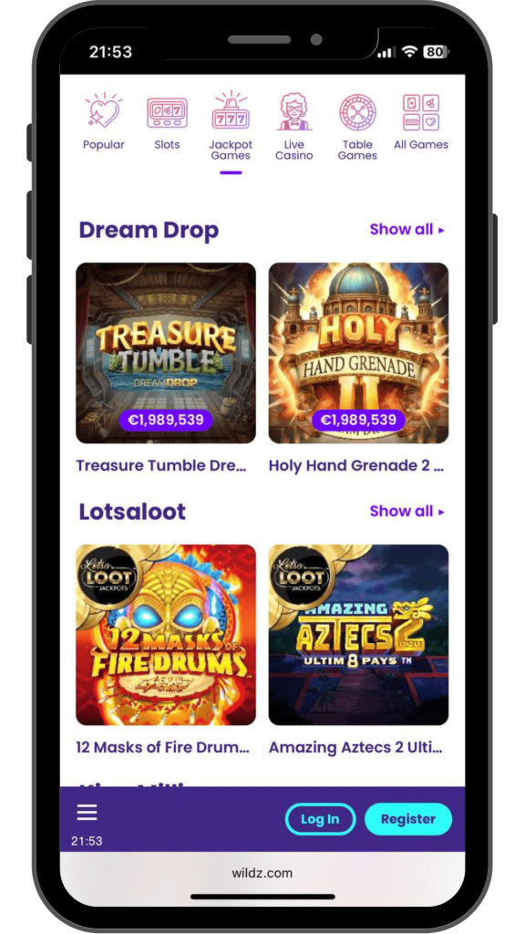 Wildz Casino Jackpot Games