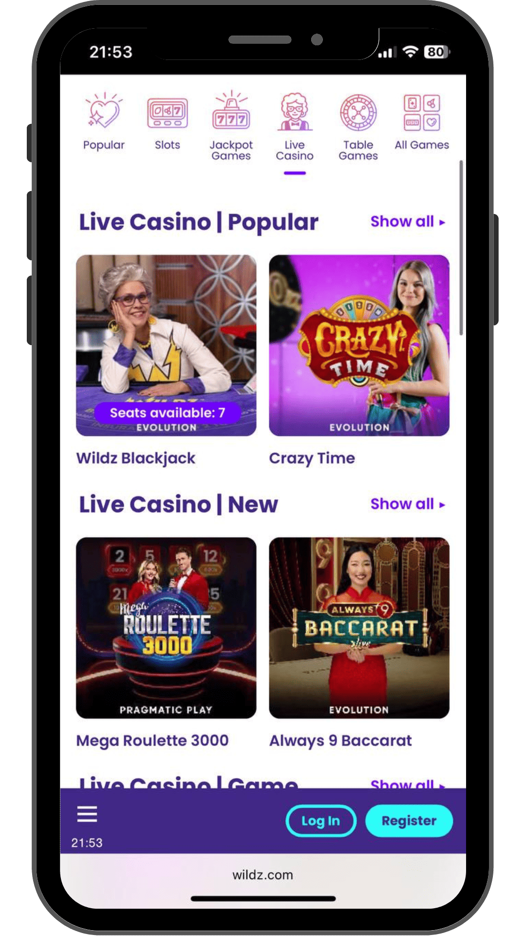 Alle Online Casinos mit Live Software | LiveCasino.de