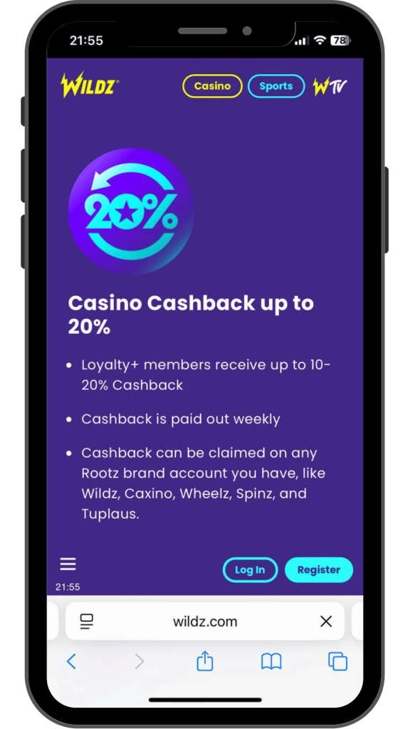 Loyalty program at wildz Casino